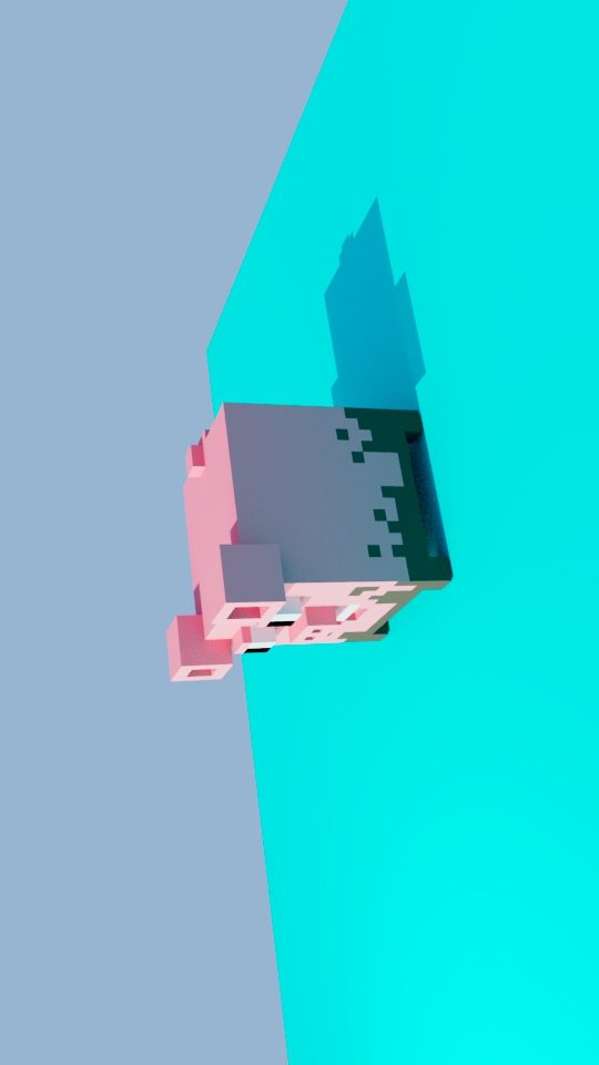 creation d'un cochon avec des formes geometriqe 3D